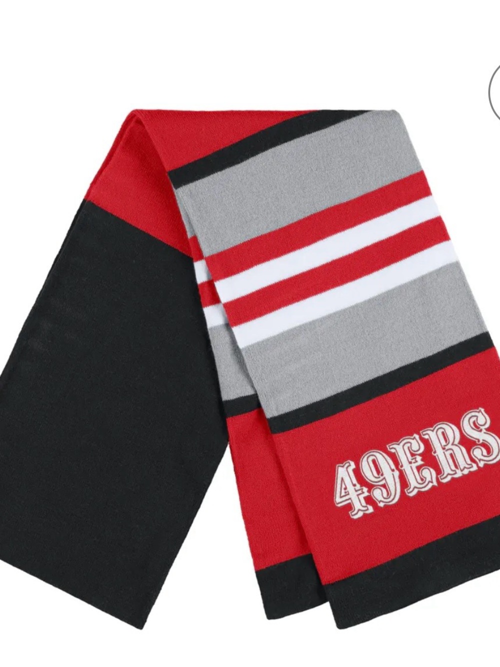 San Francisco 49ers Red, Gray & Black Team Knit Scarf